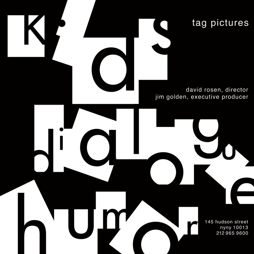 Carrie Ruby, Type as Image, Tag Pictures, Year 1, 2003, SAIC