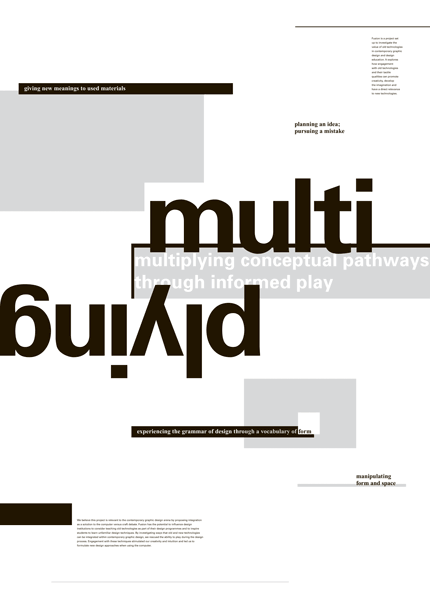 Livia Lima & Jenny Man, Fusion, Cut & paste Poster, Year 3, 2007, AUT University