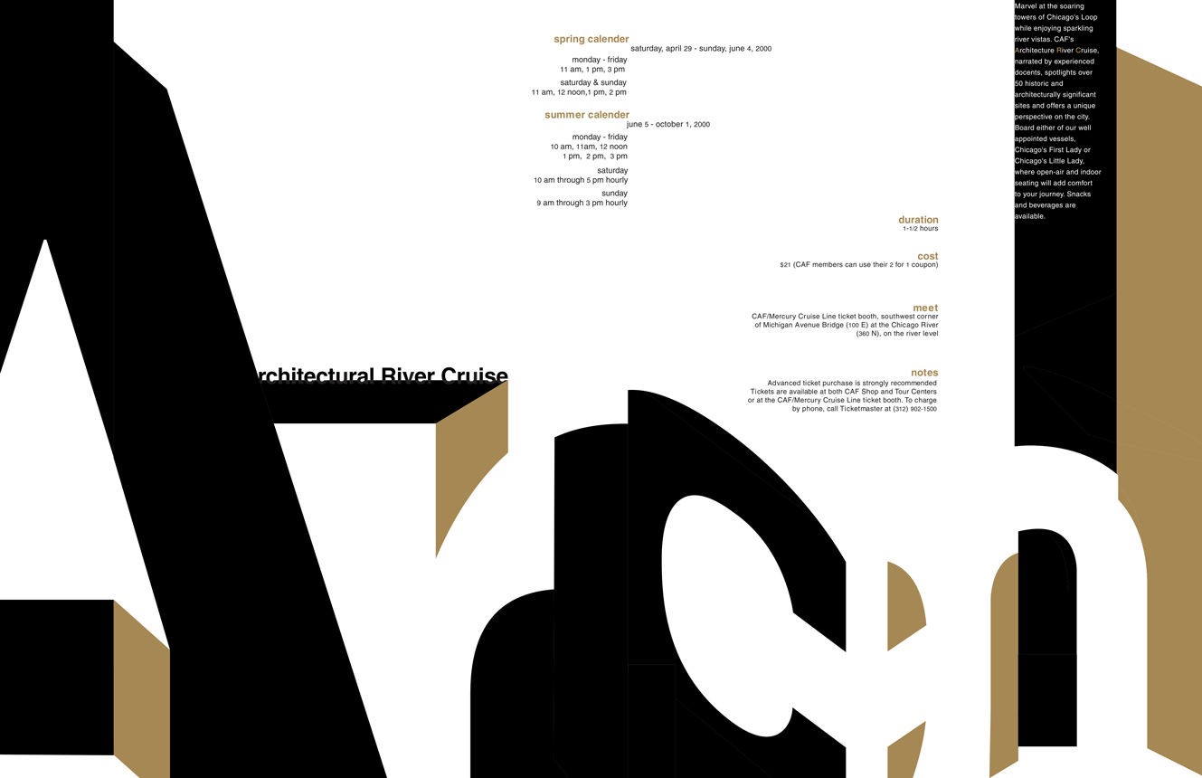 Robert Anthony, Type as Image, River Cruise, Year 1, 2000, SAIC
