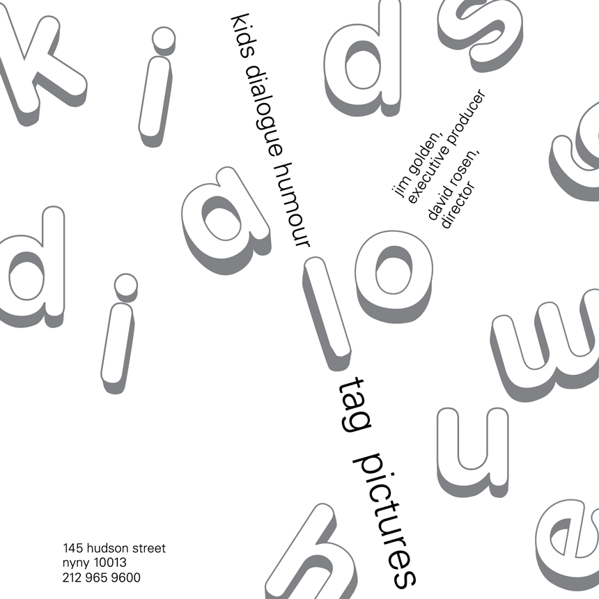 Tania McCrae, Type as Image, Tag Pictures, Year 2, 2004, AUT University