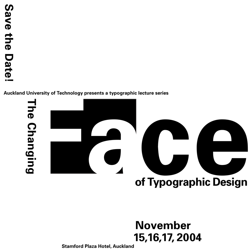 Zena Kitson, Type Variations, Save the Date, Year 2, 2004, AUT University