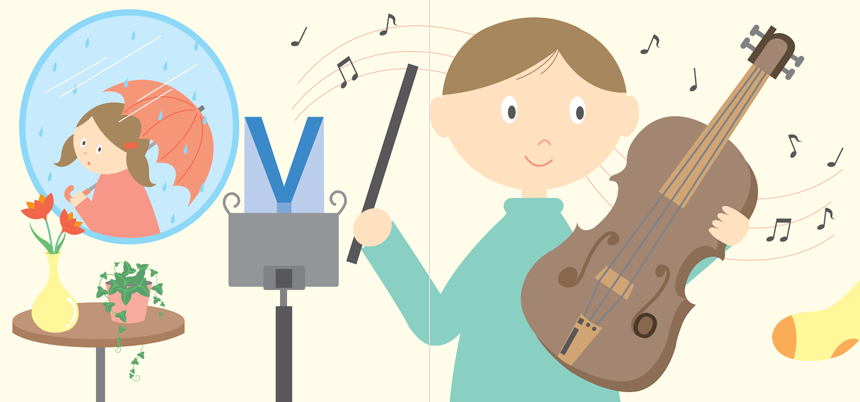 Kanae Tsujita, What Can You Find? Violin, Year 3, 2004, AUT University